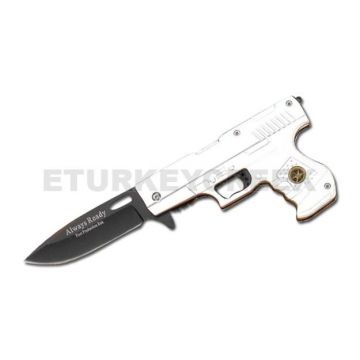 Special Forces Gun Shape Action Assist Knife 4.5"